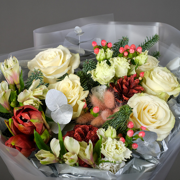 Купить Букет «Зимний вечер» M в  с бесплатной доставкой: цена, фото, описание