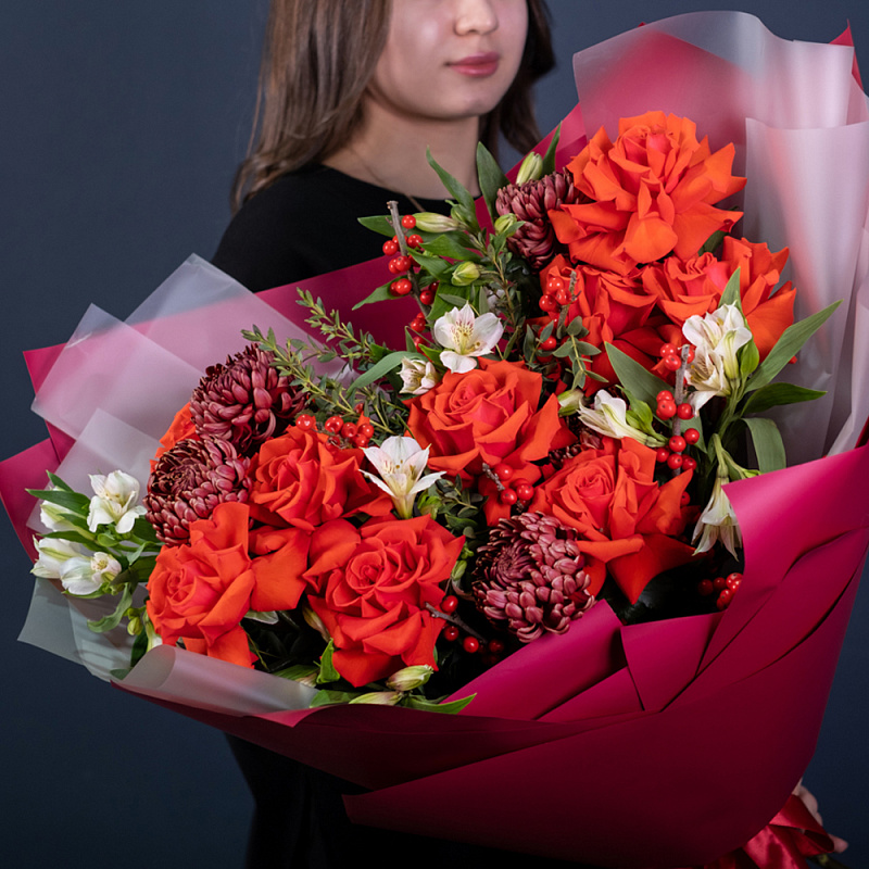 Букет «Алое пламя любви»