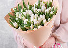 Купить Букет 51 белый тюльпан в Санкт-Петербурге с бесплатной доставкой: цена, фото, описание