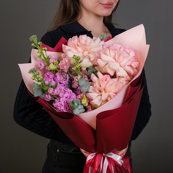 Купить Букет «Розовый сад» в  с бесплатной доставкой: цена, фото, описание