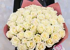 Купить Букет из 51 белой розы 50 см (Россия) в  с бесплатной доставкой: цена, фото, описание