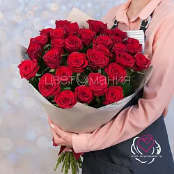 Купить Букет из 35 красных роз 50 см (Россия) в  с бесплатной доставкой: цена, фото, описание