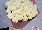 Купить Букет из 51 белой розы 50 см (Россия) в  с бесплатной доставкой: цена, фото, описание