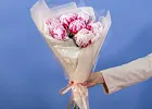Купить Букет из 7 розовых пионов (Премиум) в  с бесплатной доставкой: цена, фото, описание