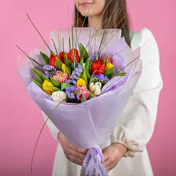 Букет «Весна в душе» Купить Букет «Весна в душе» в с бесплатной доставкой: цена, фото, описание