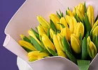 Купить Букет из 35 жёлтых тюльпанов в  с бесплатной доставкой: цена, фото, описание