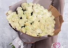 Купить Букет из 51 белой розы 60-70 см (Эквадор) в  с бесплатной доставкой: цена, фото, описание